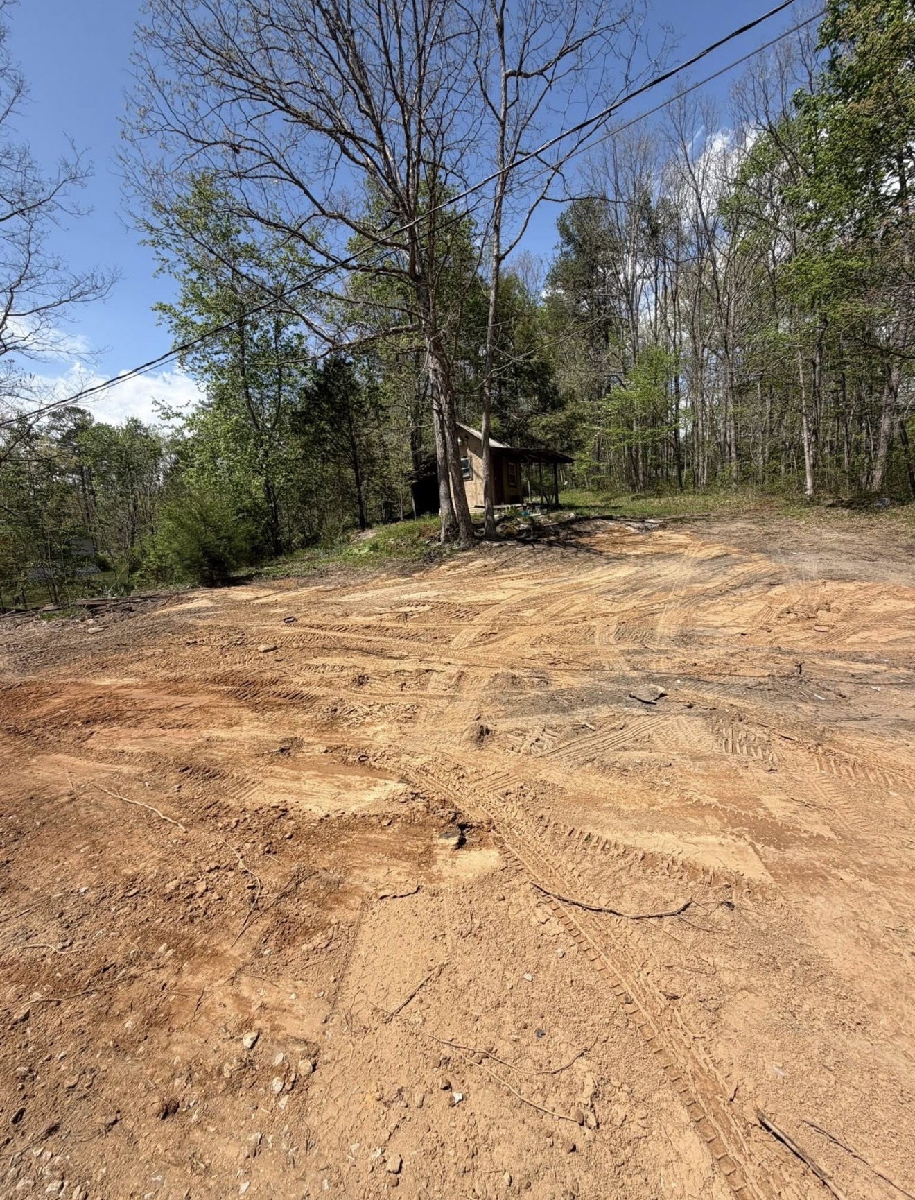 Cleared and graded residential building area